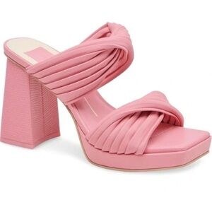 Dolce Vita Pink Heeled Mules